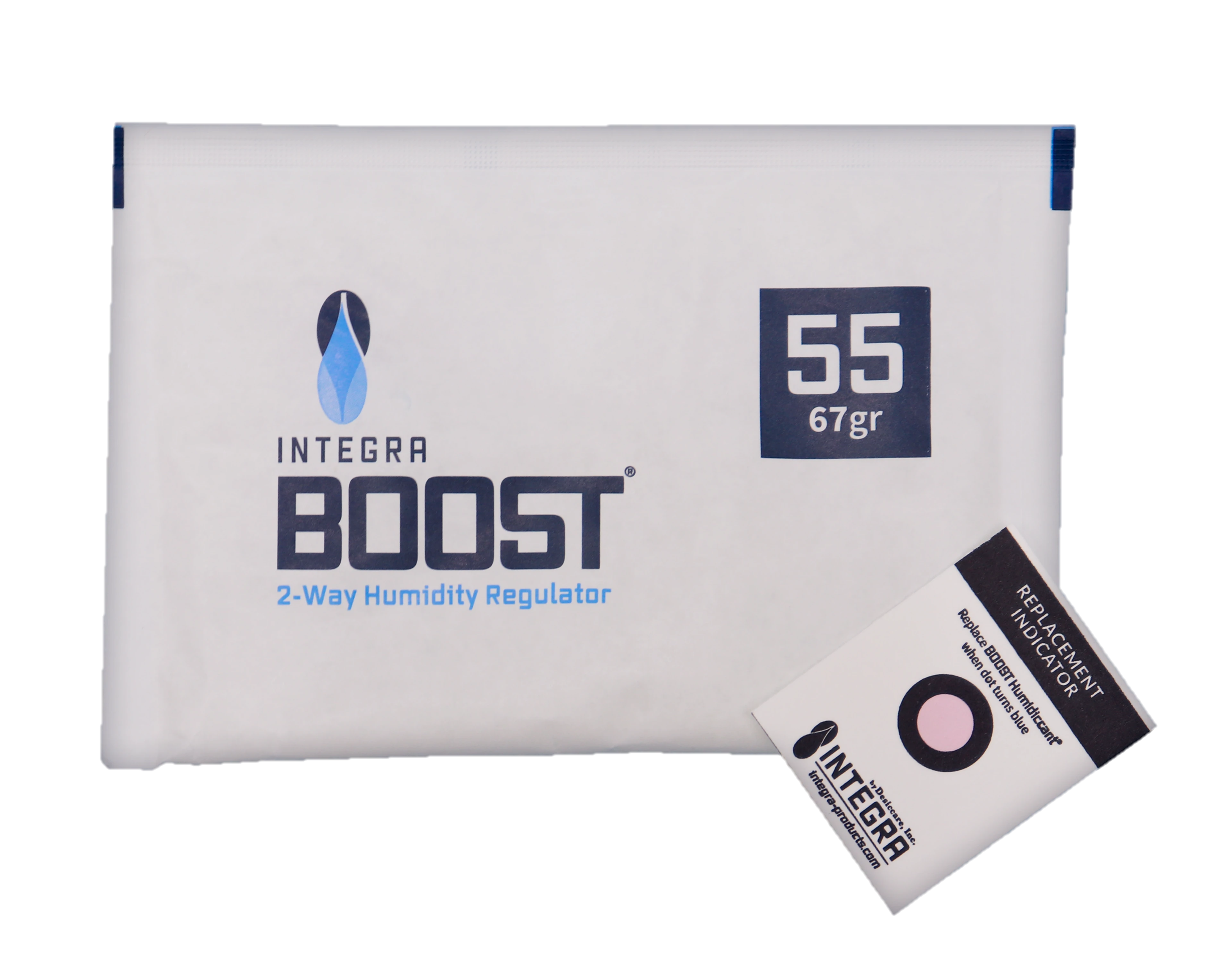 Desiccare Integra BOOST® 67 gram 55% RH retail box individually wrapped 2-way humidity control packs with HIC